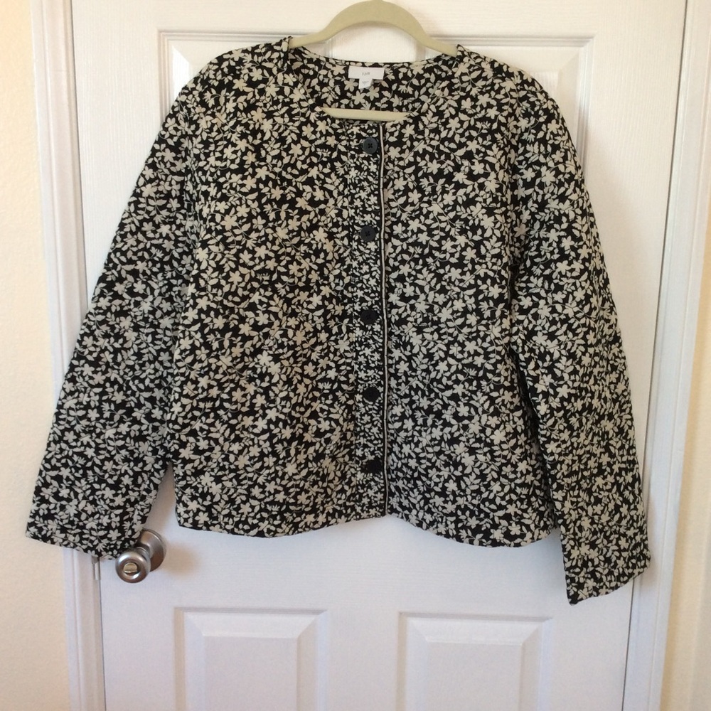 J.Jill Quilted Floral Jacket size L - Picture 2 of 8